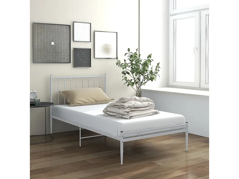 Bedframe metaal wit 90x200 cm NL96352