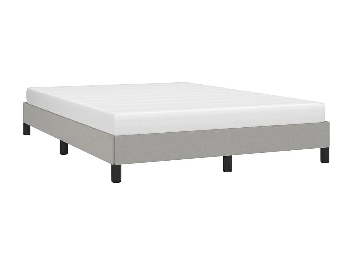 Cama 140x190 cm de tela gris claro ES60002