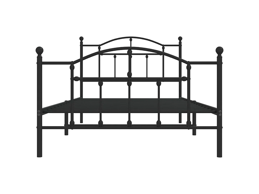 Cama com cabeceira e pés 107x203 cm metal preto PT530750