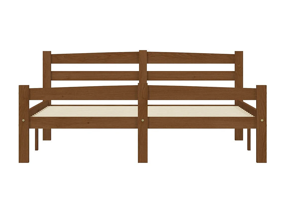 Cama 120x200 cm pinho maciço castanho mel PT431270