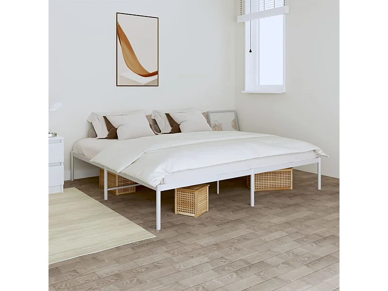 Bedframe metaal wit 193x203 cm NL48219