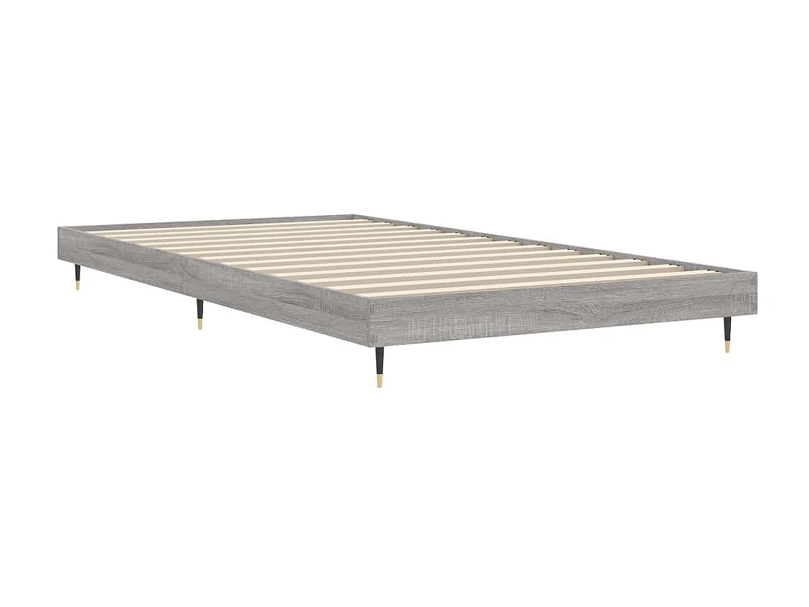 Cama 90x190 cm derivados de madeira cinzento sonoma PT964602