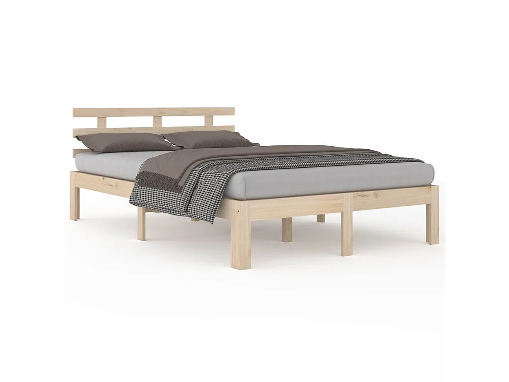 Lit-135x190 cm bois massif double EGGB68599