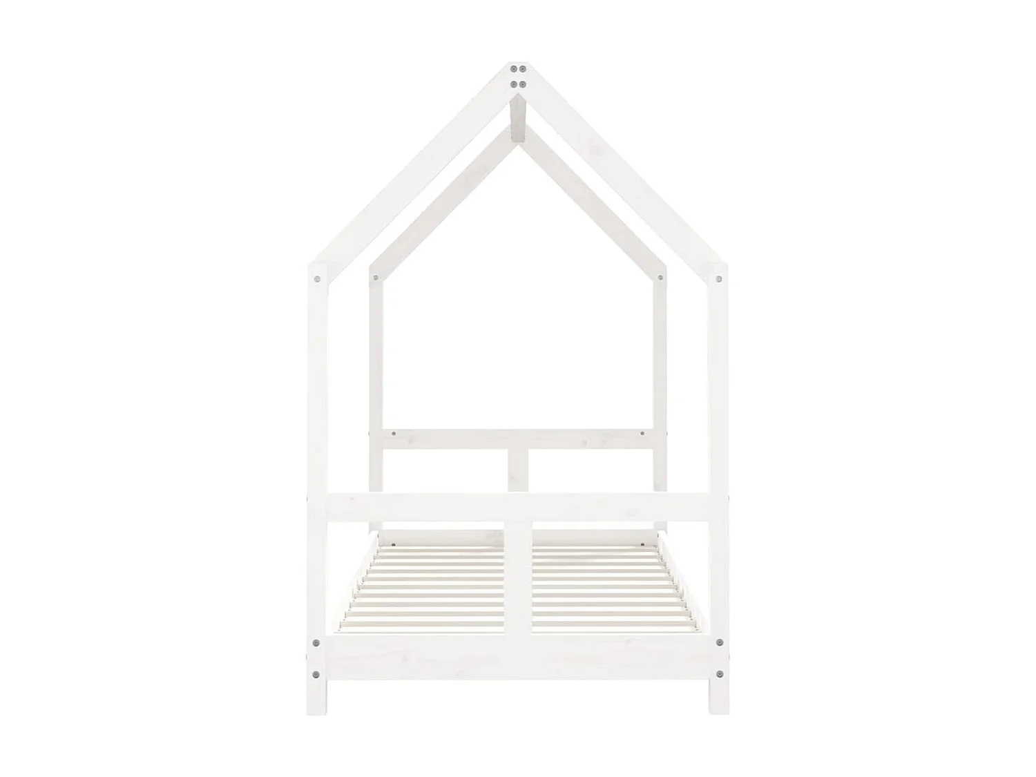 Kinderbedframe 80x160 cm massief grenenhout wit NL83037