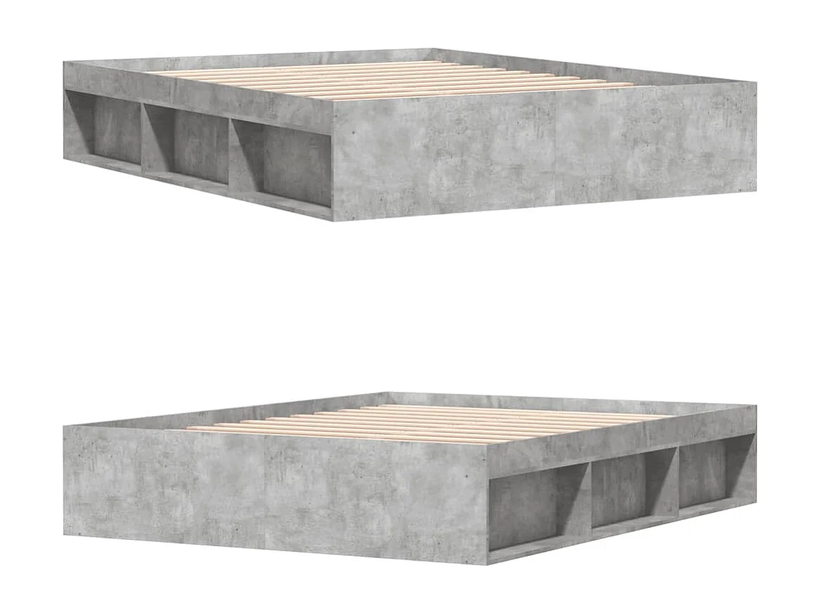 Cama 140x200 cm cinza cimento PT832750