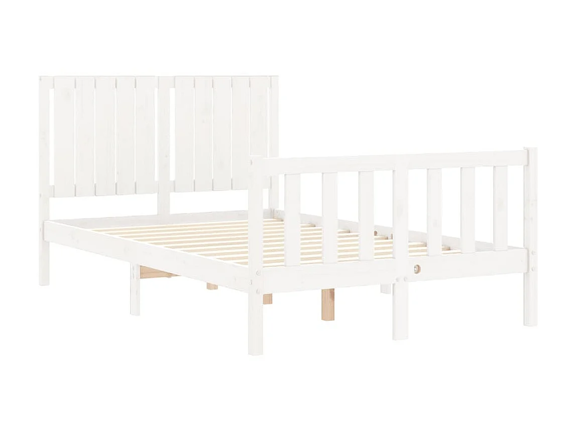Lit-120x200 cm avec tête de lit blanc bois massif EGGB96787