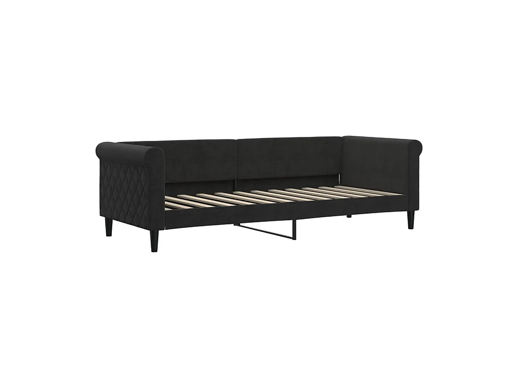 Tagesbett,Sofabett Schwarz 80x200 cm Samt -gkd16596