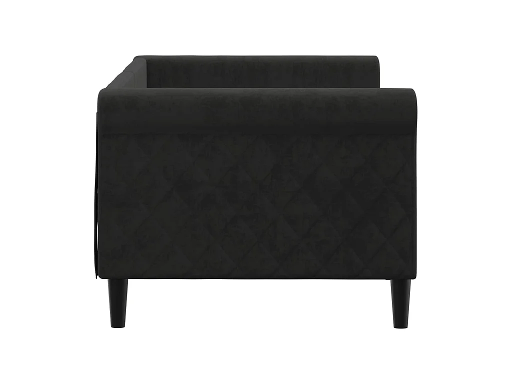 Tagesbett,Sofabett Schwarz 80x200 cm Samt -gkd16596