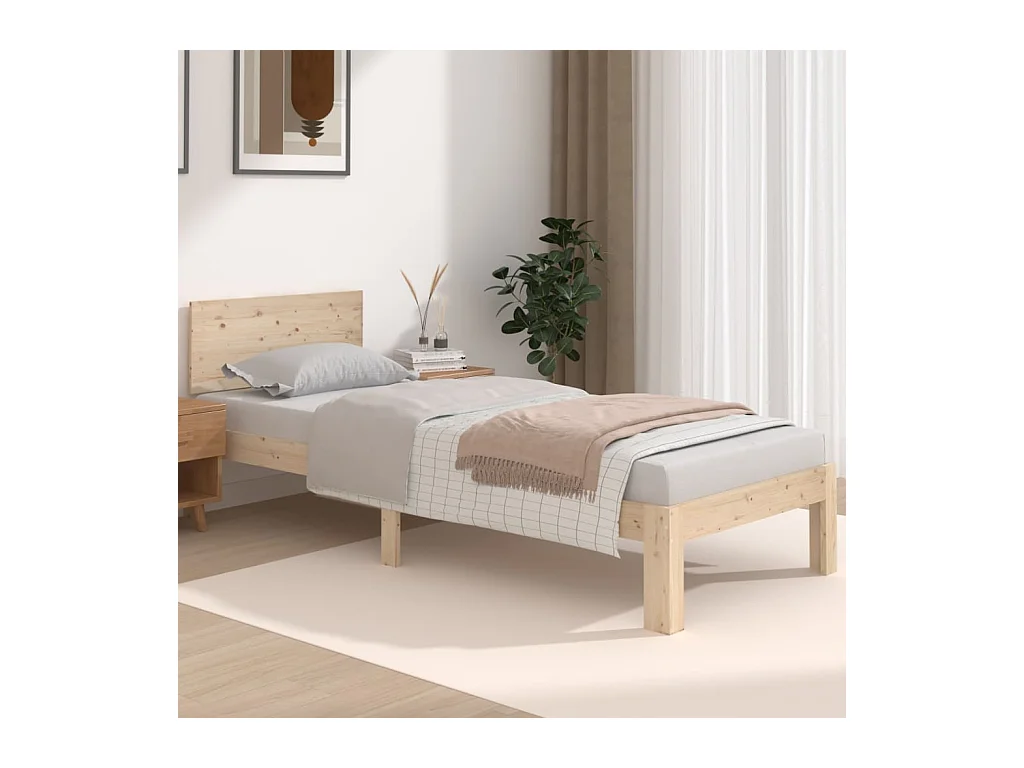 Lit-2FT6 Small Single bois massif petit simple EGGB80681