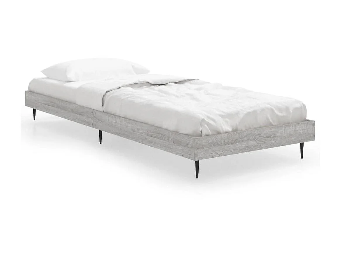 Lit-75x190 cm sonoma gris bois d'ingénierie EGGB21226