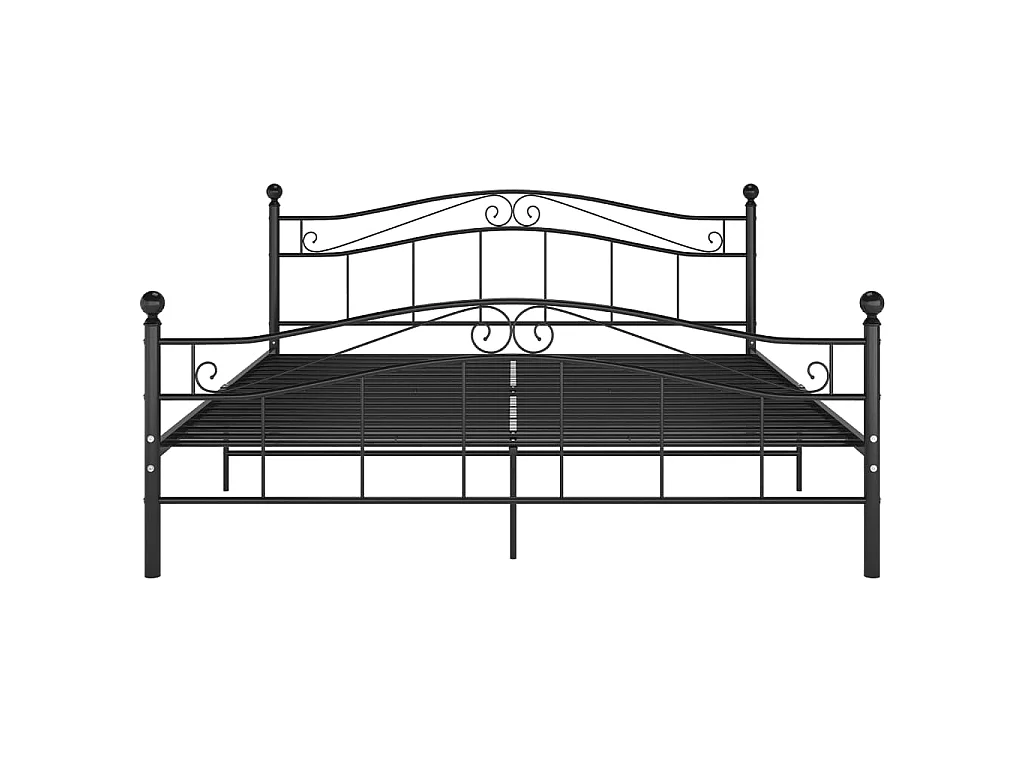 Cama 140x200 cm metal preto PT765645