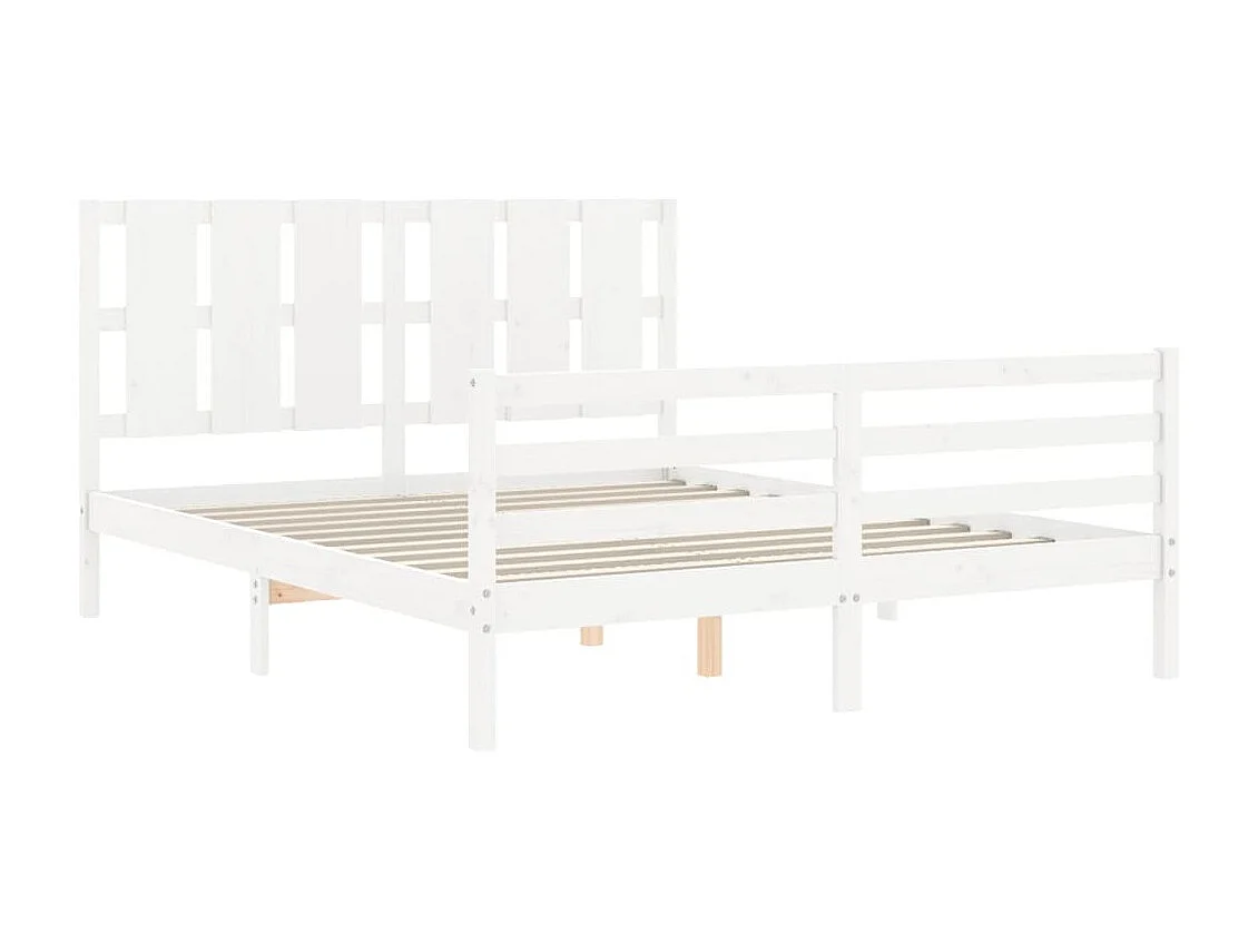 Cama com cabeceira 160x200 cm madeira maciça PT751314