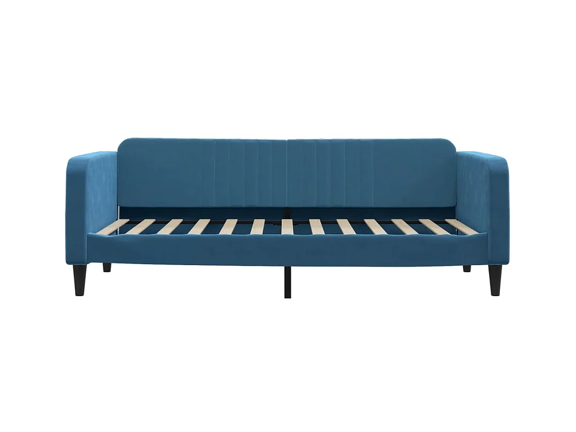 Cama 100x200 cm terciopelo azul ES96127