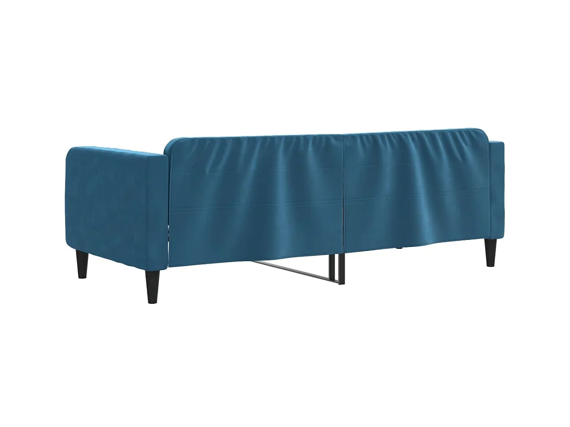 Cama 100x200 cm terciopelo azul ES96127