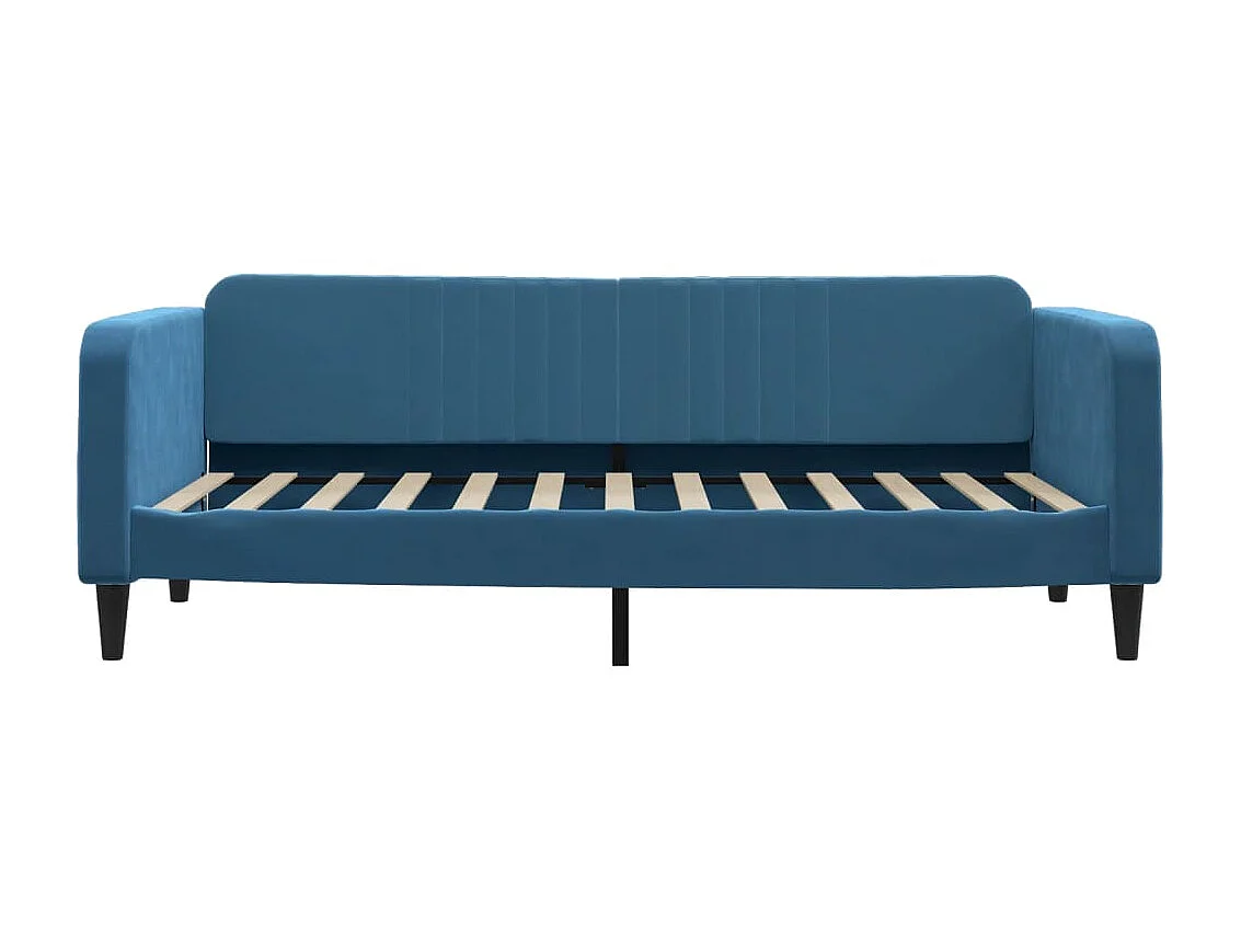 Cama 100x200 cm terciopelo azul ES96127