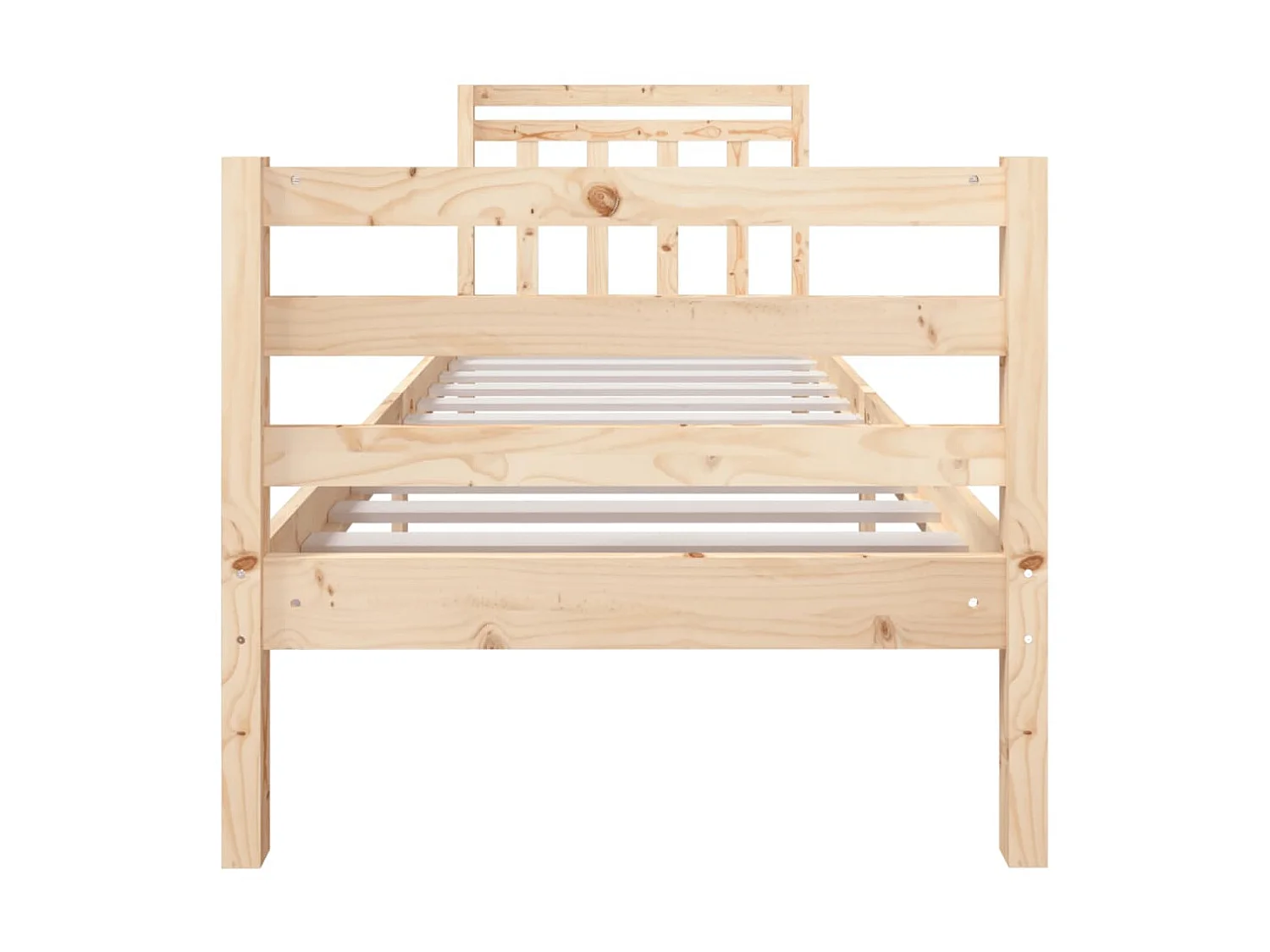 Lit-75x190 cm Bois massif Petit simple EGGB48434
