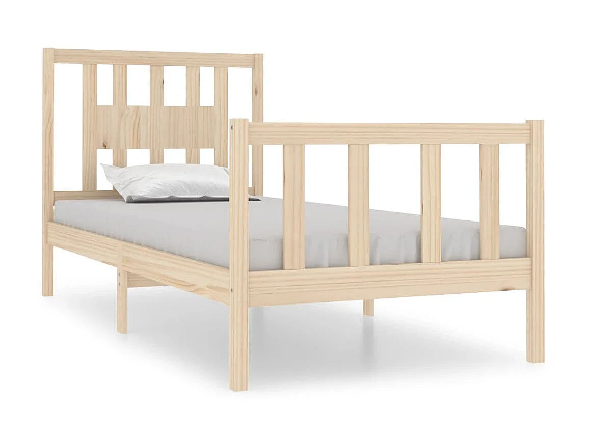Lit-90x190 cm bois massif simple EGGB25782
