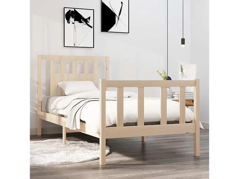 Cama solteiro 90x190 cm madeira maciça PT731523