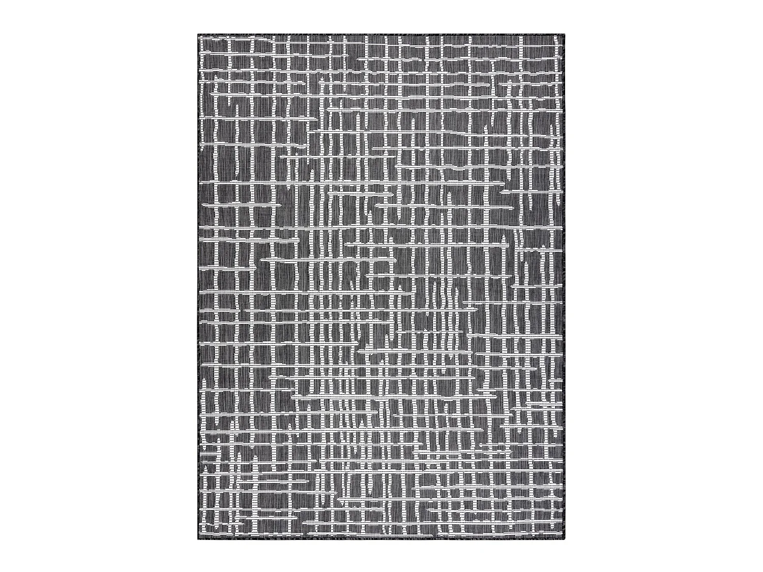Teppich SISAL SION Gitter, Linien 22144 flach gewebt schwarz / ecru  120x170 cm