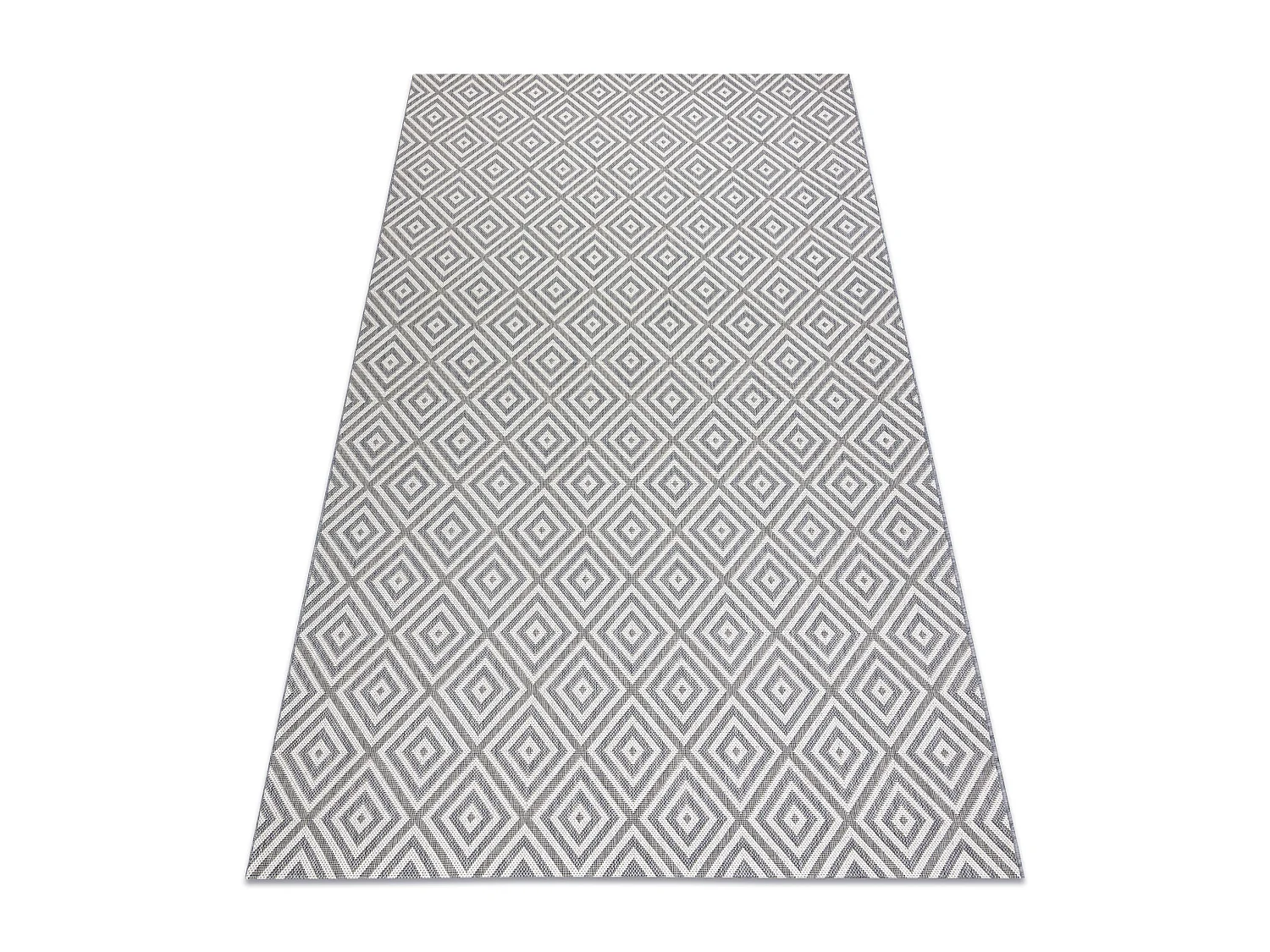 Sisal tapijt SISAL FLAT 48607637 Vierkant , ruit grijskleuring / crèm 120x170 cm