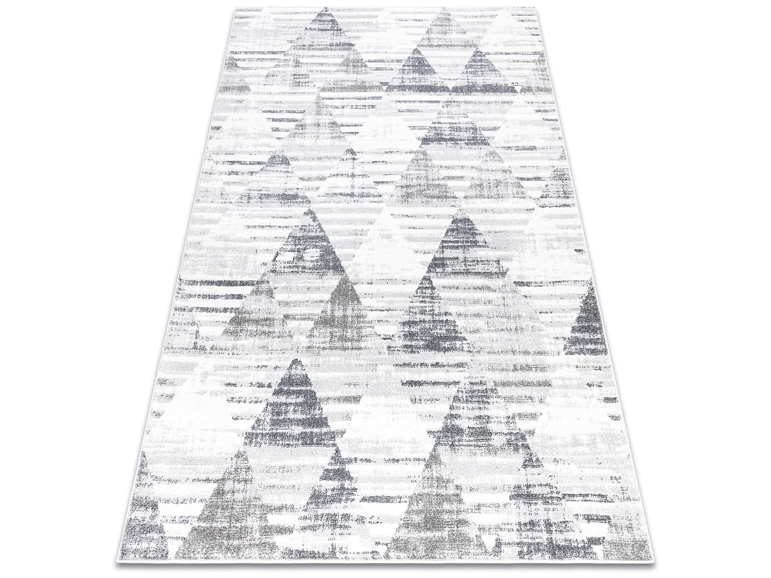 Tapis POLI 9051A Géométrique, triangoli blanc / gris 120x170 cm