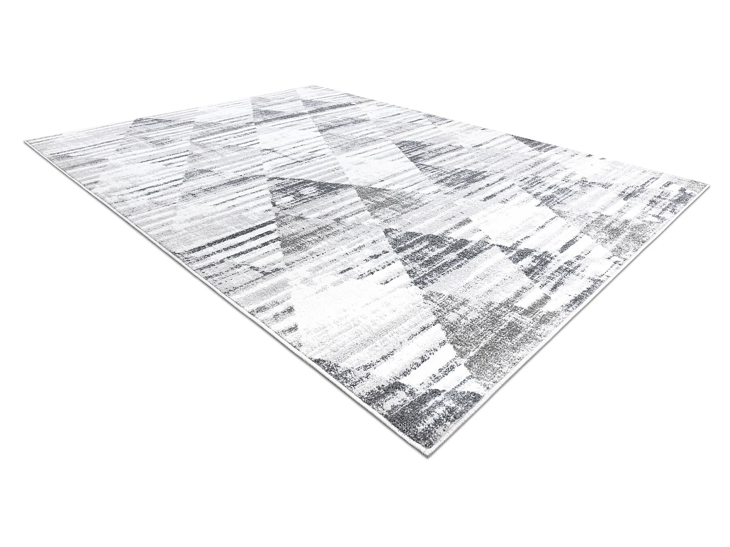 Tapis POLI 9051A Géométrique, triangoli blanc / gris 120x170 cm