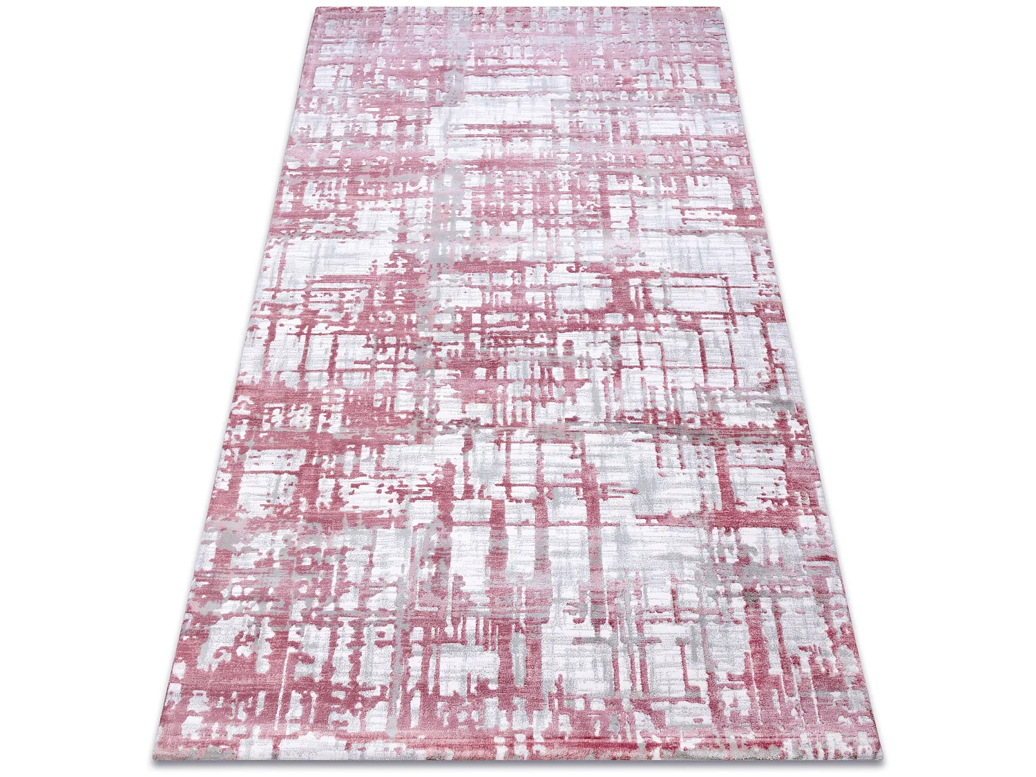 Tapis ACRYLIQUE DIZAYN 122 rose clair / gris clair 160x230 cm