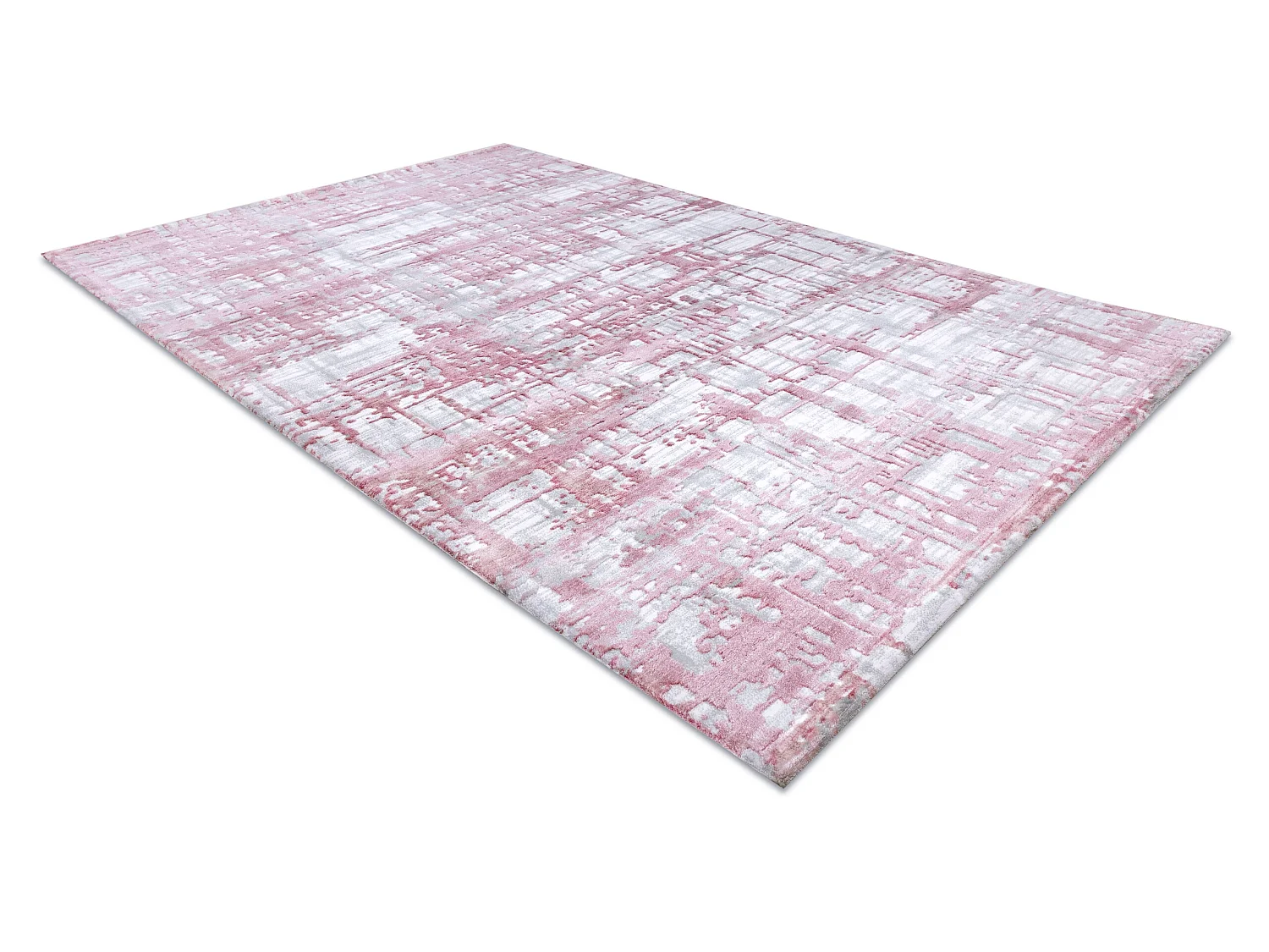 Tapis ACRYLIQUE DIZAYN 122 rose clair / gris clair 160x230 cm