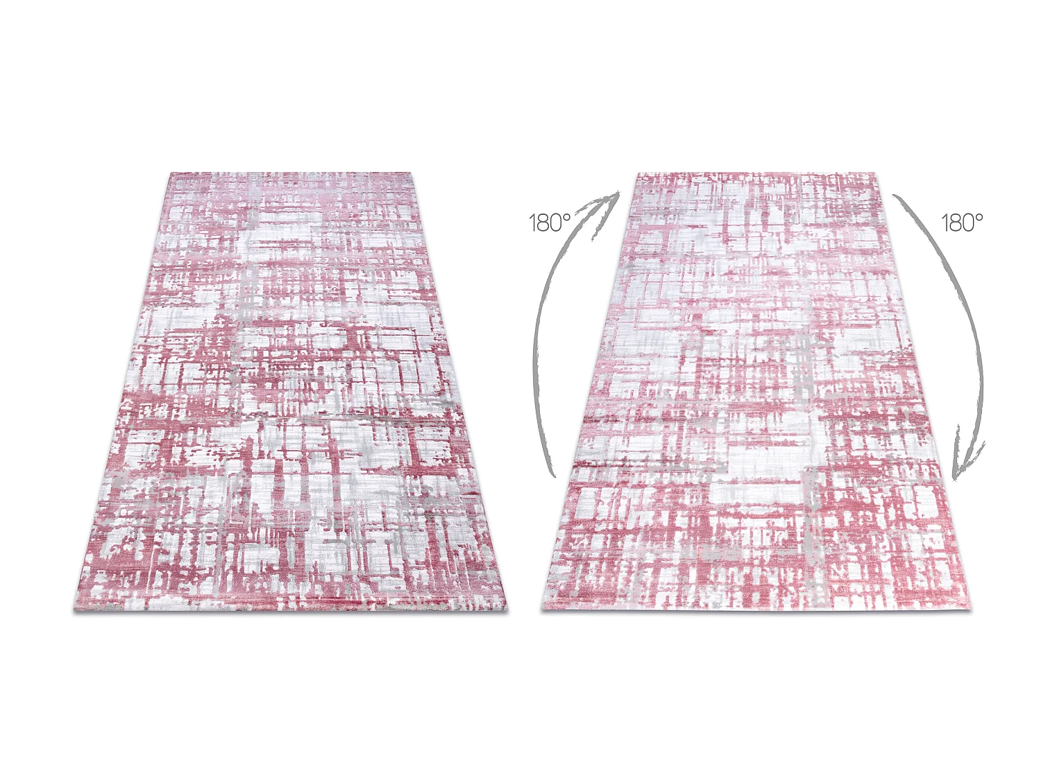 Tapijt ACRYL DIZAYN 122 helder , rozekleuring / helder , grijskleuring 160x230 cm