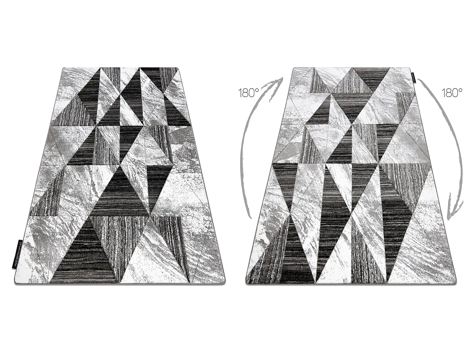 Tapis ALTER Nano triangle gris 80x150 cm