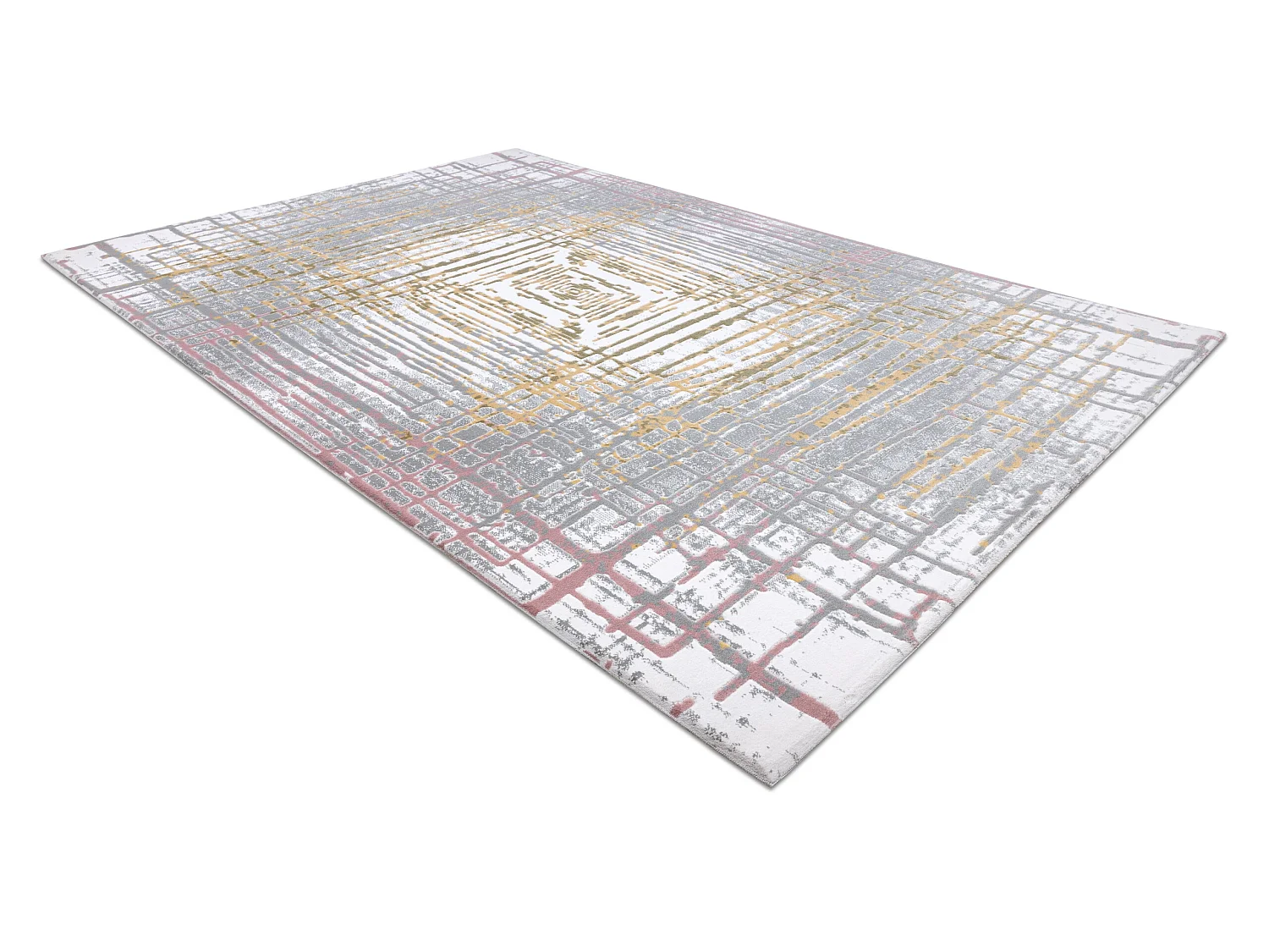 Tapijt ACRYL USKUP Abstractie 353 ivoor / Geel 160x230 cm