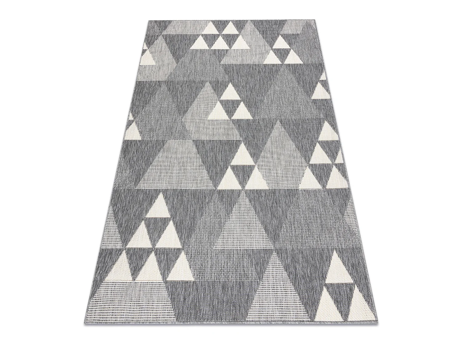 Tapis SPRING 20409332 triangles, à cordes, à boucles - gris 120x170 cm