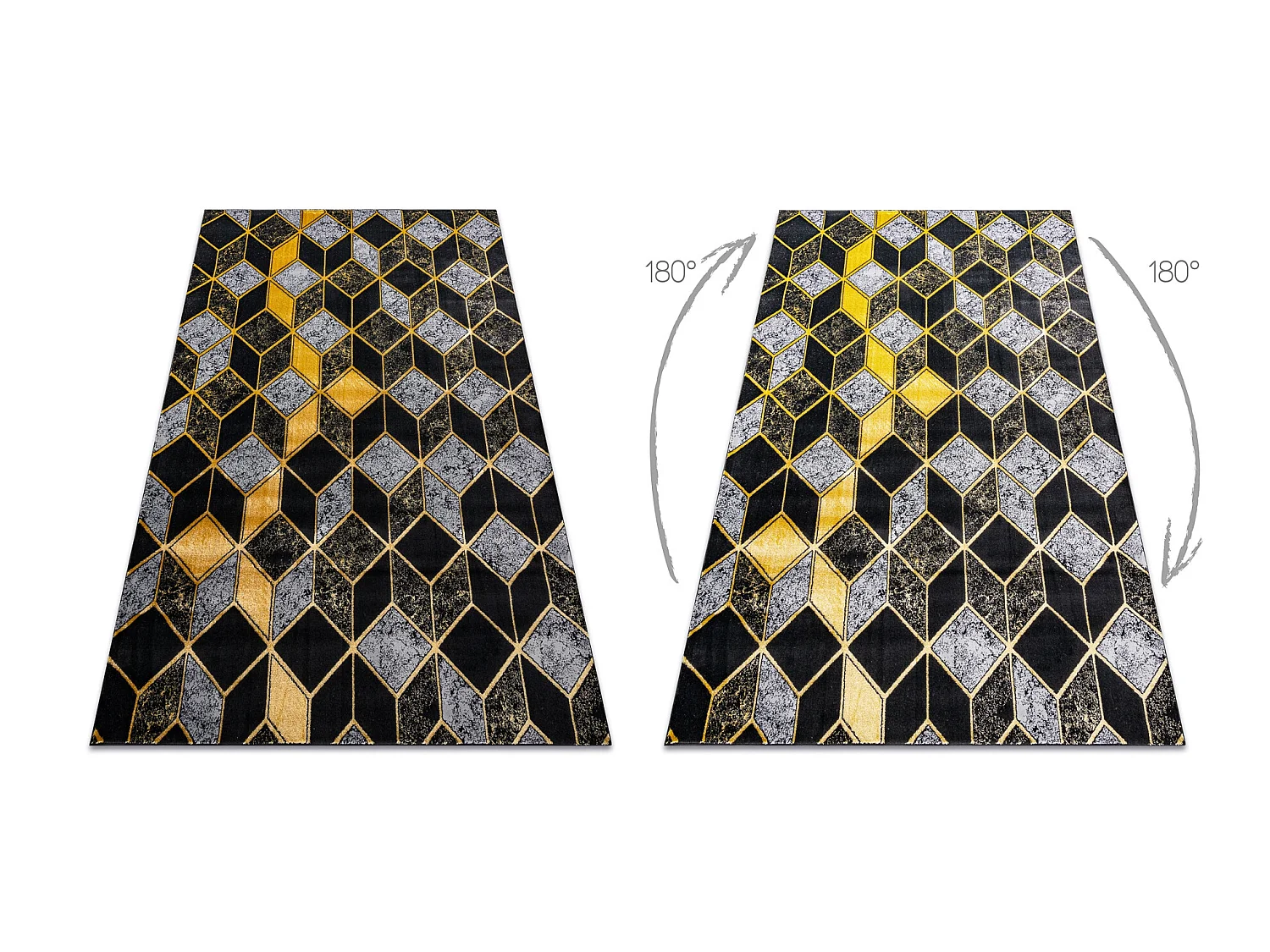 Tapis GLOSS moderne  400B 86 élégant, glamour, art deco, 3D géomét 140x190 cm