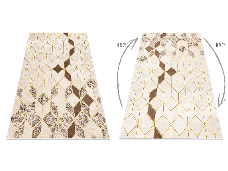 Modern MEFE Teppich B400 Würfel, geometrisch 3D - Strukturell zwei Eb 120x170 cm