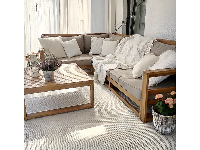 Tapete prumo SIZAL FLAT 48663/060 creme Cor sólida 200x290 cm