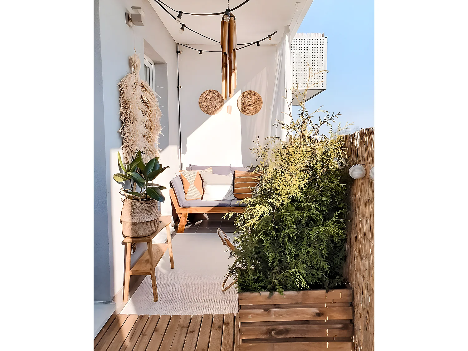 Tapete prumo SIZAL FLAT 48663/060 creme Cor sólida 200x290 cm