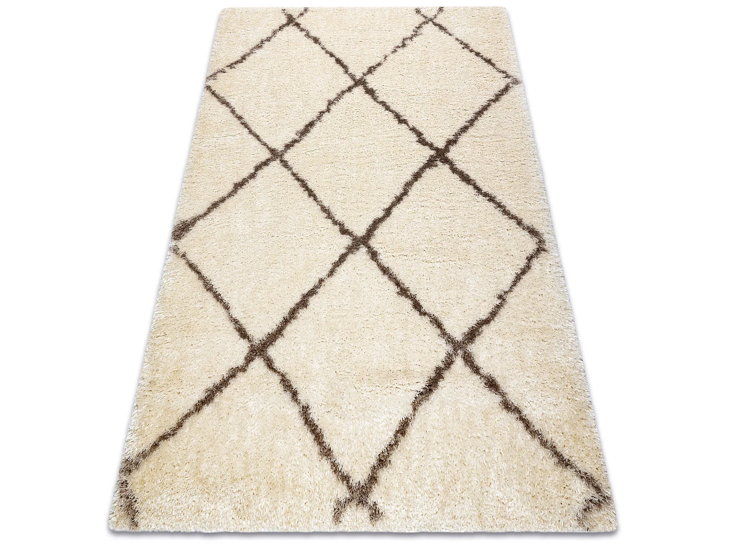 Tappeto FLUFFY 2373 shaggy traliccio - crema / beige 200x290 cm