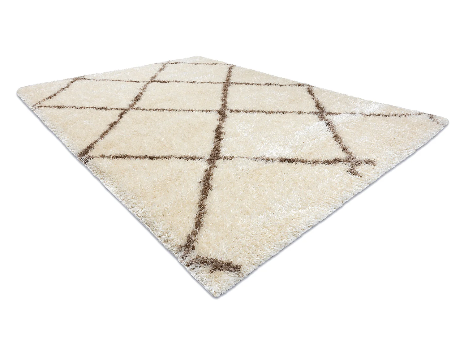 Tappeto FLUFFY 2373 shaggy traliccio - crema / beige 200x290 cm