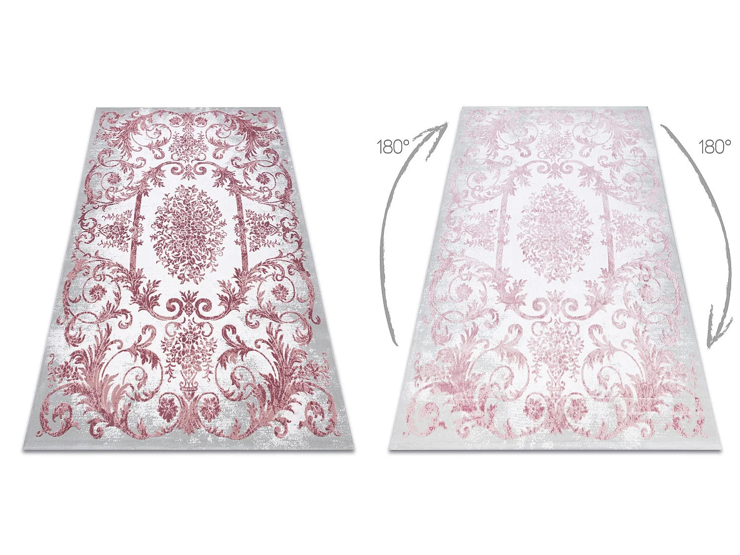 Tapis ACRYLIQUE USKUP 352 Ornement rose 160x230 cm