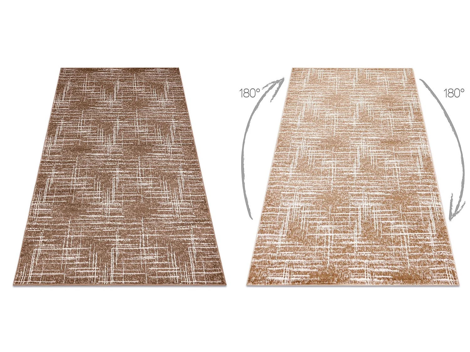 Tapijt MEFE modern 9401 Lijnen vintage gewreven - Structureel, twee po 140x190 cm