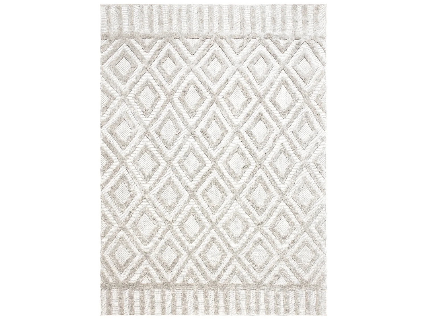 Tapis SANTO SIZAL 58377 diamants, géométrique, zigzag beige 80x150 cm