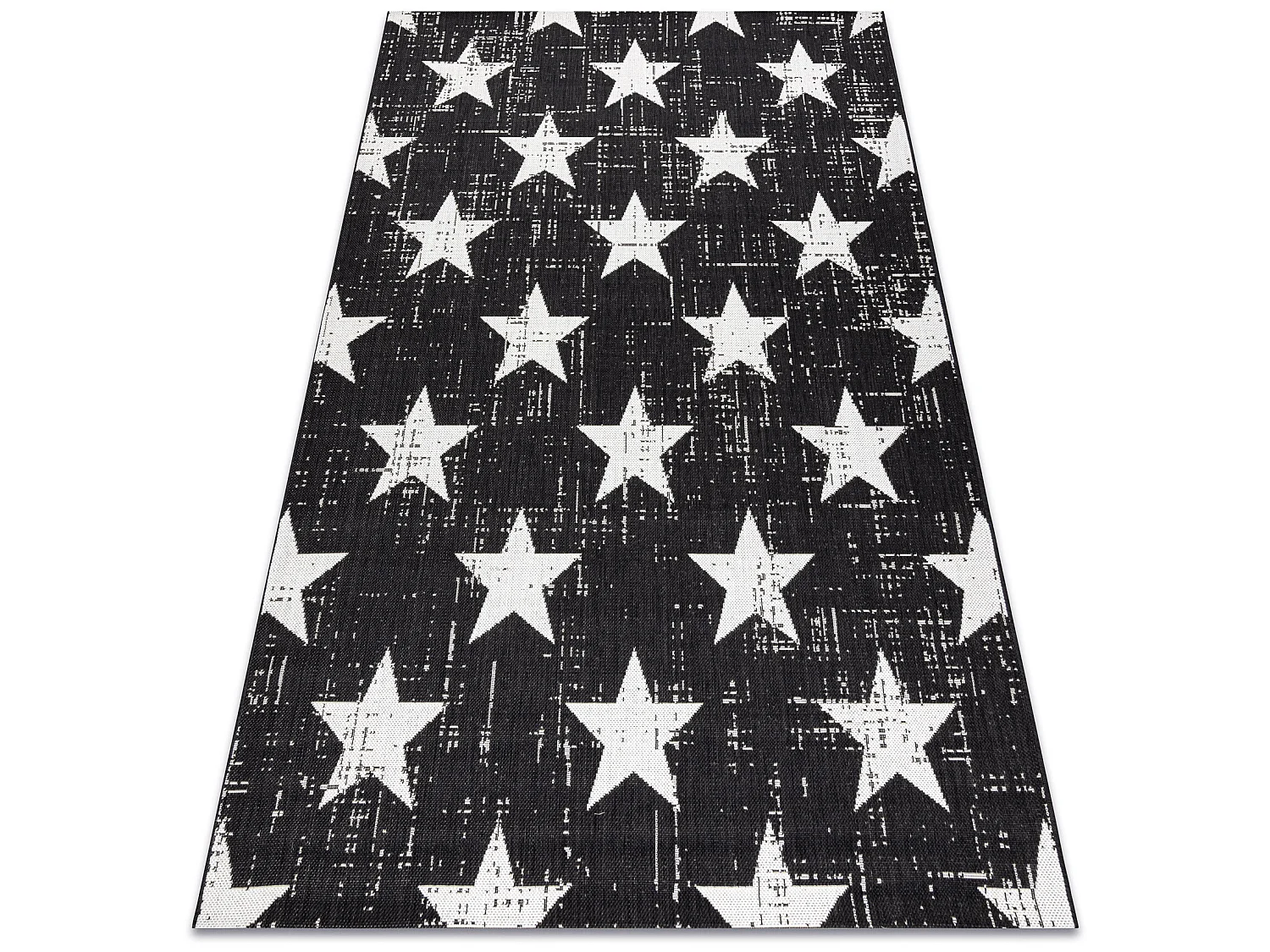 Tapis EN CORDE SIZAL FLAT 48648/690 ÉTOILES 140x200 cm