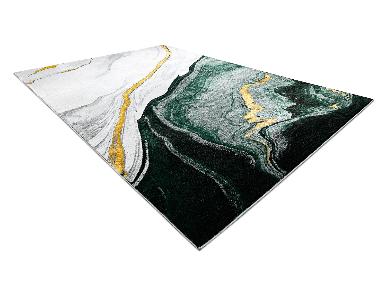 Tapis EMERALD exclusif 1017 glamour, élégant marbre bouteille verte  200x290 cm