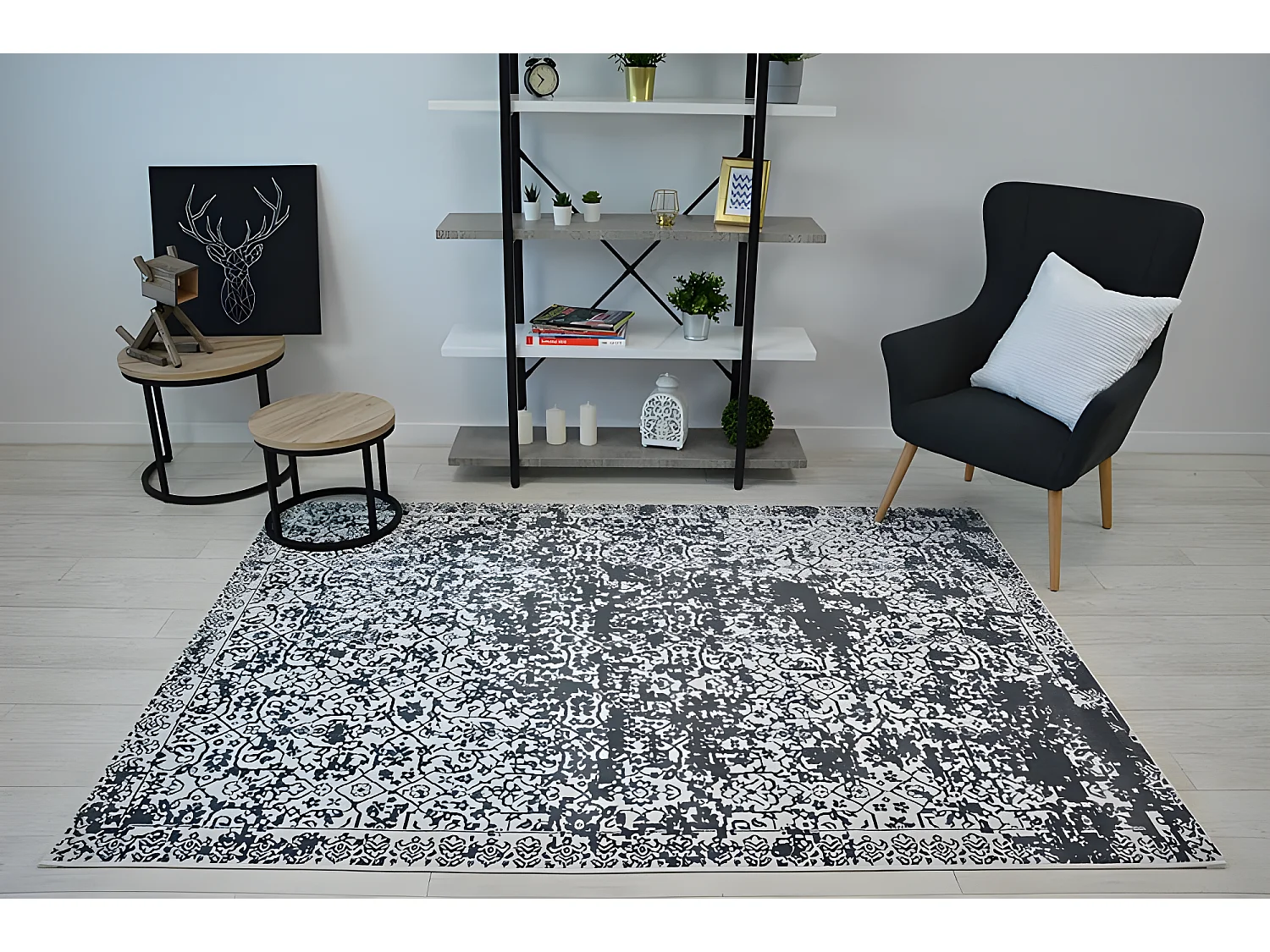 Tapijt SENSE Micro 81260 Vintage wit/anthracytkleuring 120x170 cm