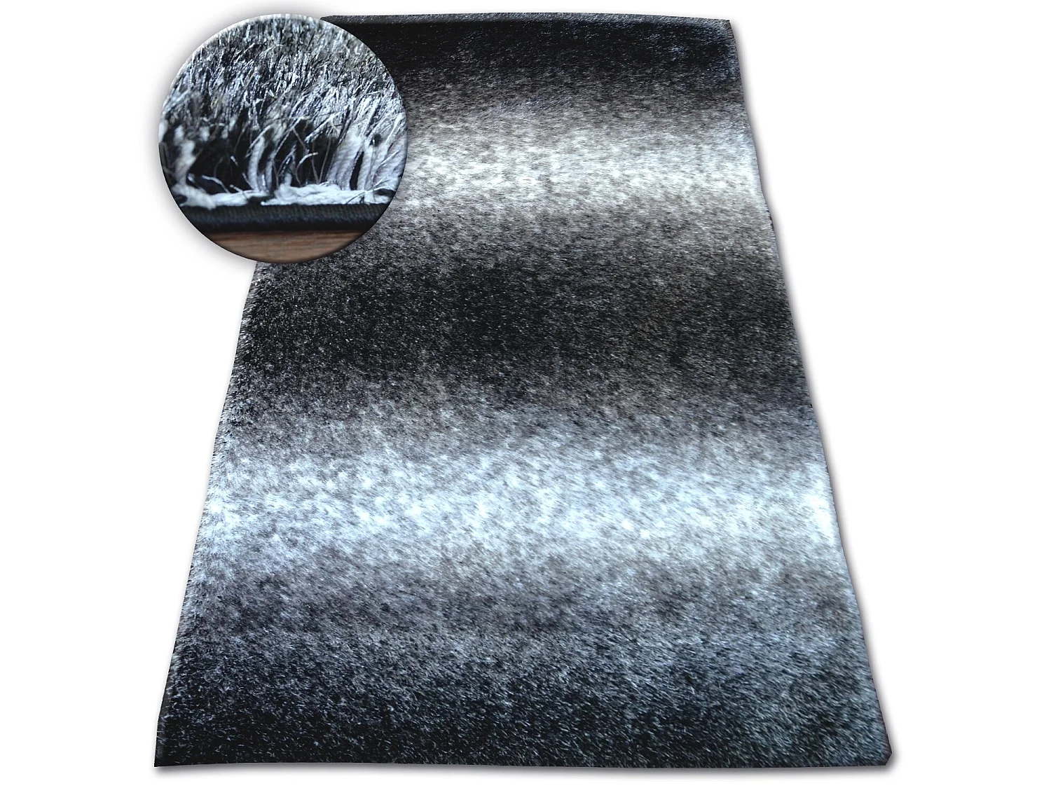 Tapijt Shaggy SPACE 3D B315 zwart/grijskleuring 80x150 cm