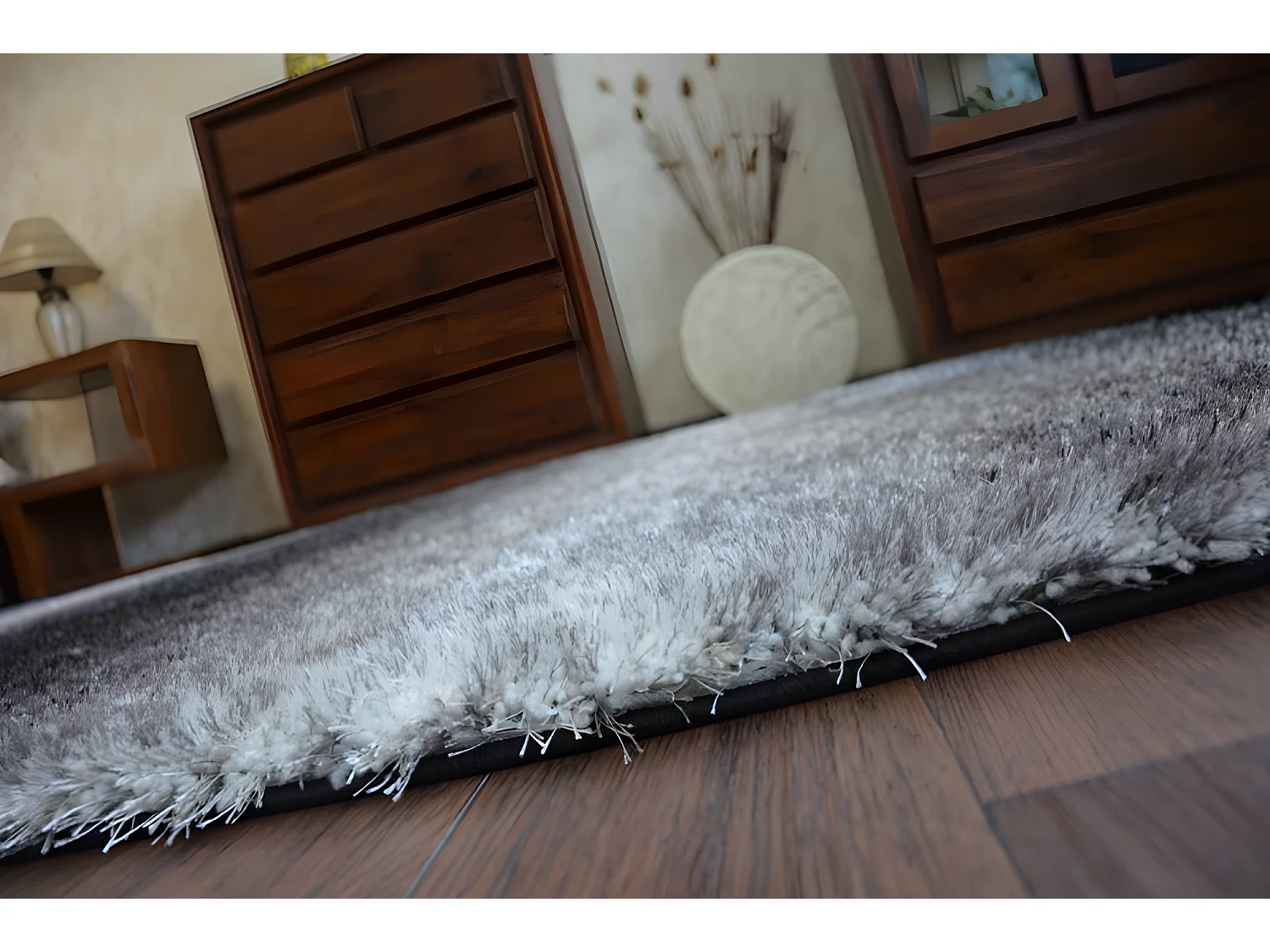 Tapijt Shaggy SPACE 3D B315 zwart/grijskleuring 80x150 cm