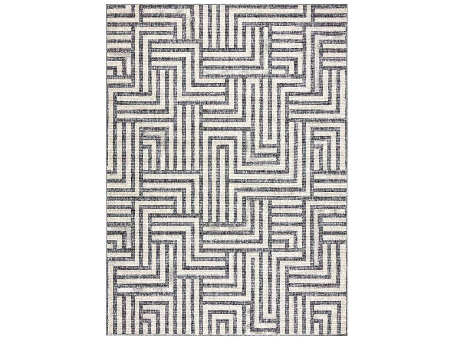 Tappeto SPRING 20421332 labirinto, di corda, ad anello - cremă / grig 200x290 cm