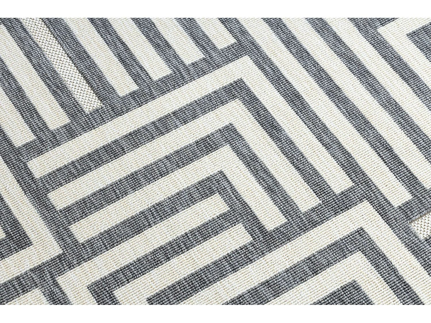 Tappeto SPRING 20421332 labirinto, di corda, ad anello - cremă / grig 200x290 cm