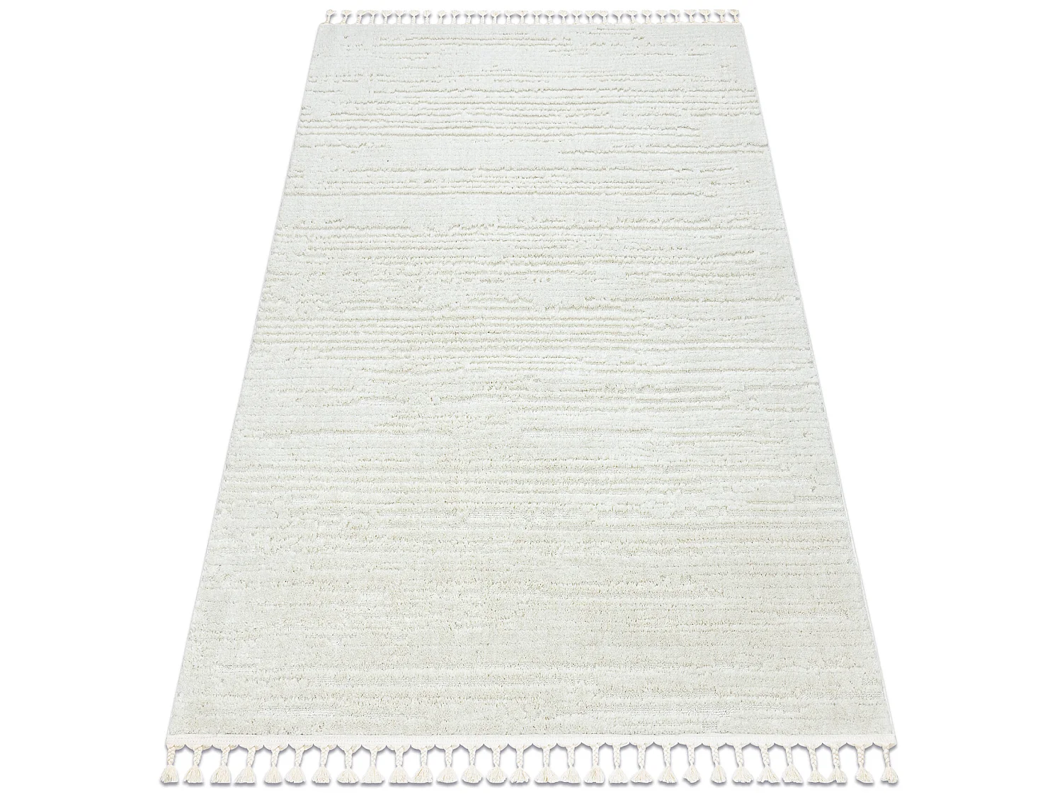 Tapijt SEVILLA AC53B strips , prążki wit Kwastjes berbery Marokkaans 200x290 cm