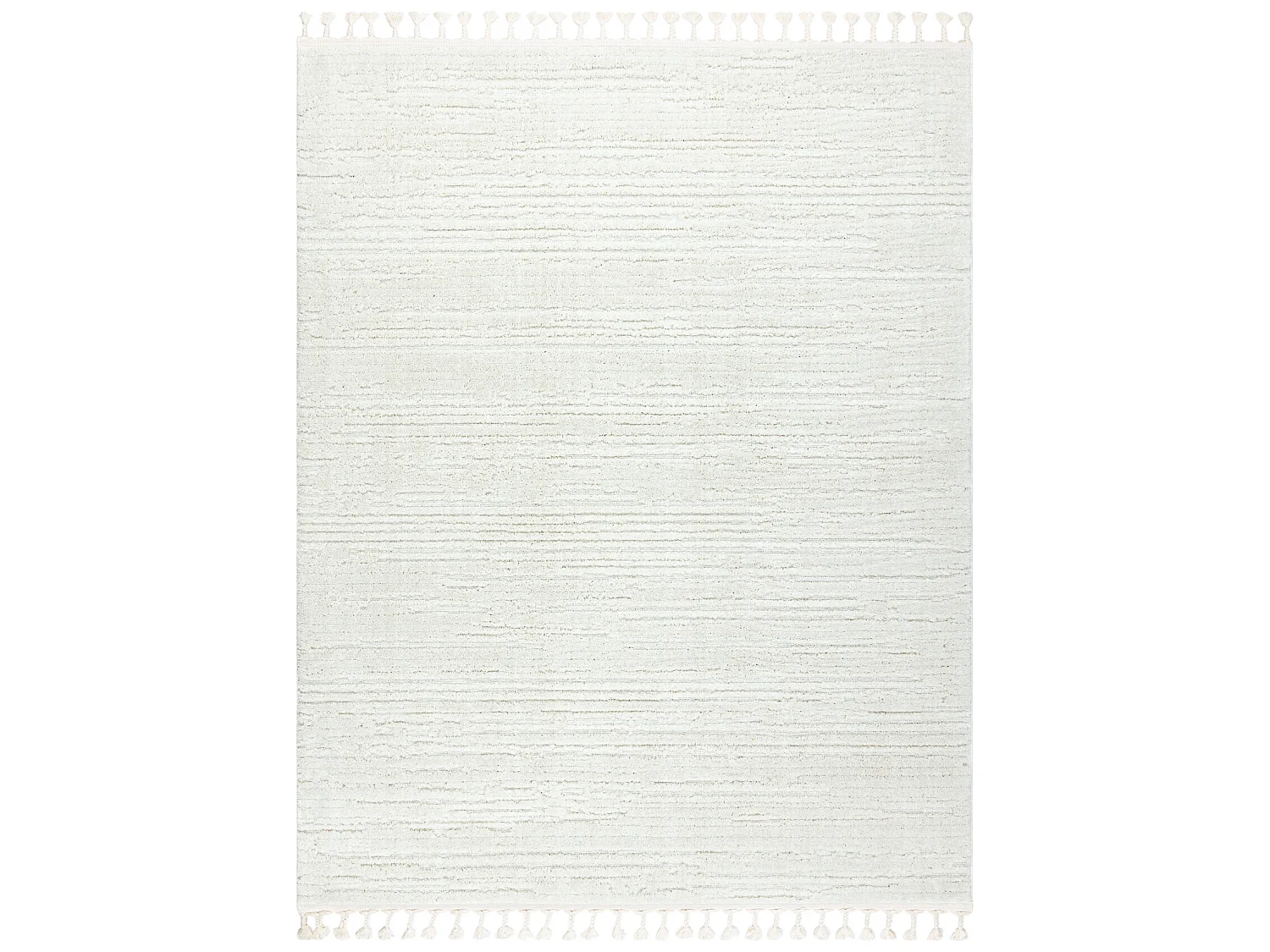 Tapijt SEVILLA AC53B strips , prążki wit Kwastjes berbery Marokkaans 200x290 cm